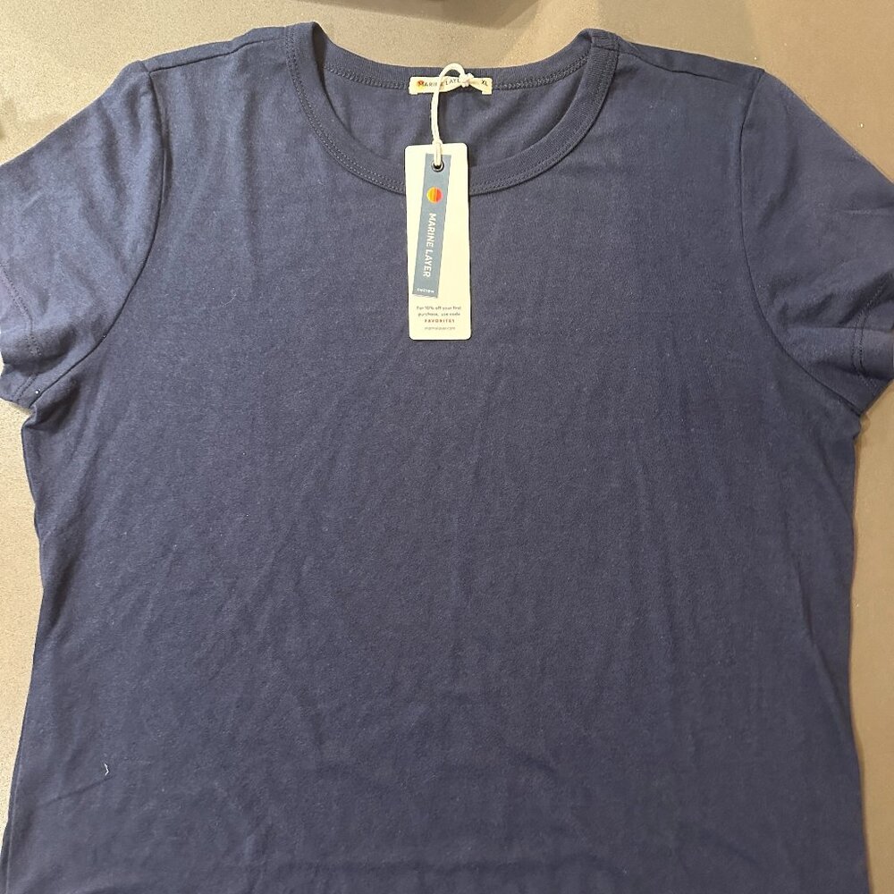 Marine Layer Women T-shirt Gray XS Cotton blend